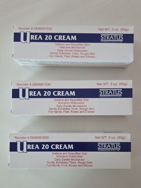 NIB Stratus Urea 20 Cream Lot Of 3 Safety Sealed Tube